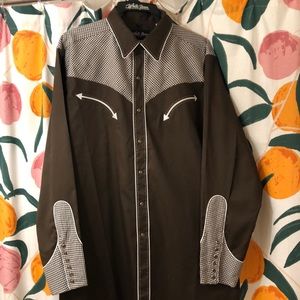 Men’s western button up long sleeve shirt